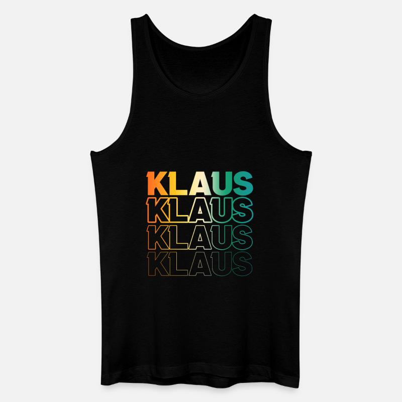 Klaus - Männer Bio Tank Top - Schwarz