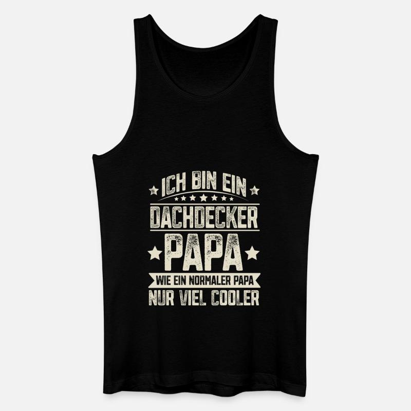 Dachdecker Papa - Männer Bio Tank Top - Schwarz