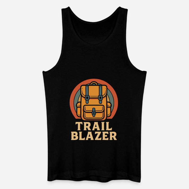 Trail Blazer Rucksack Abenteuer - Männer Bio Tank Top - Schwarz
