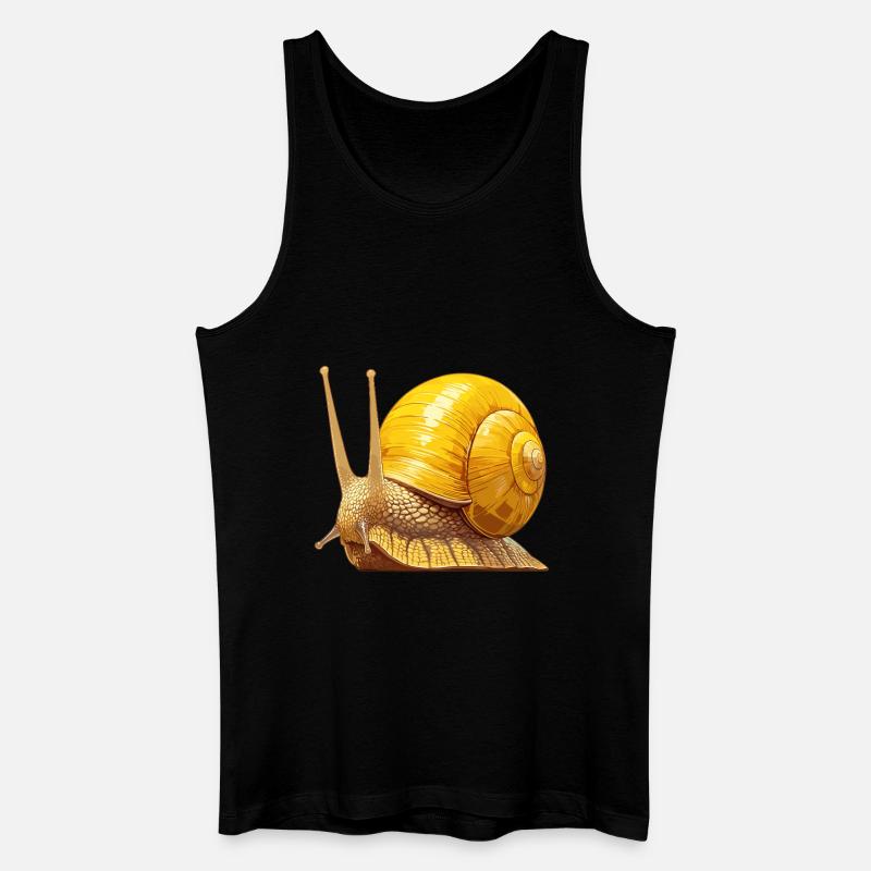 snegler snegle - Økologisk singlet for menn - svart