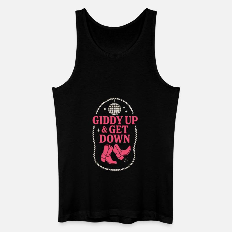 Disco Western Junggesellinnenabschied - Männer Bio Tank Top - Schwarz
