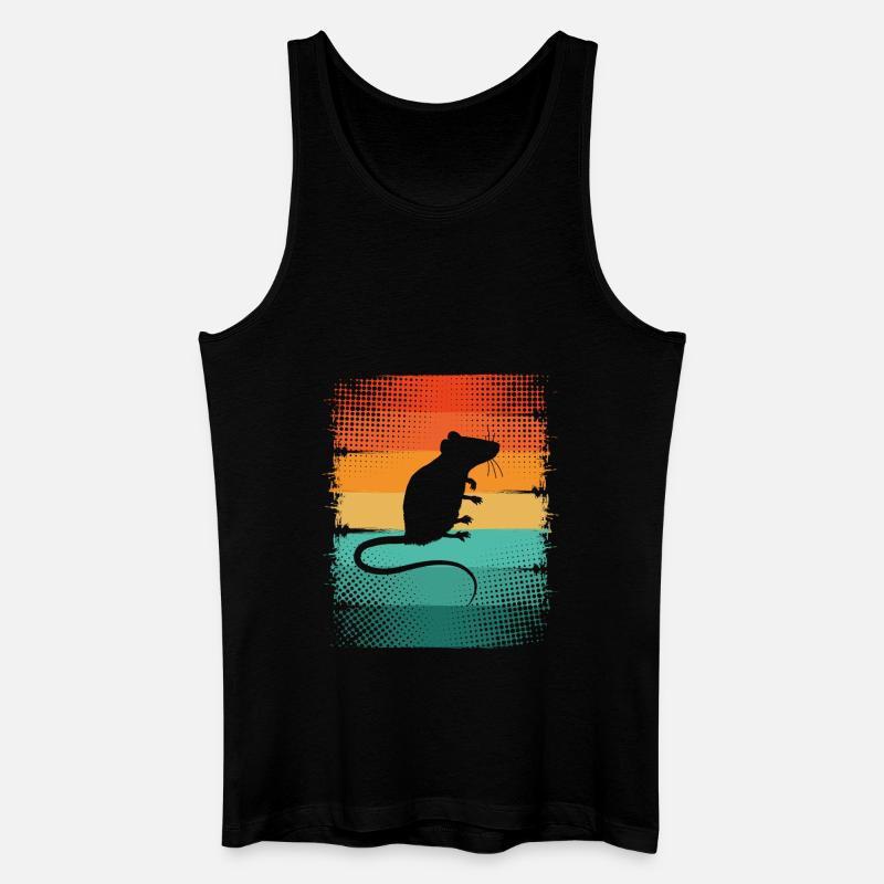 Ratte - Männer Bio Tank Top - Schwarz