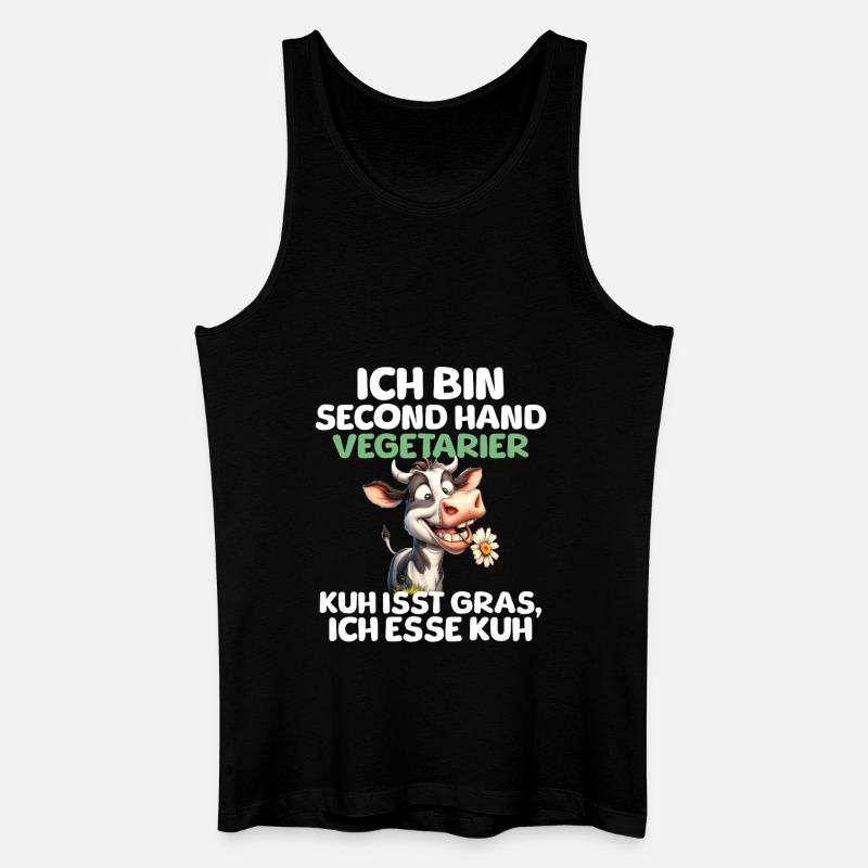 Second Hand Vegetarier - Männer Bio Tank Top - Schwarz