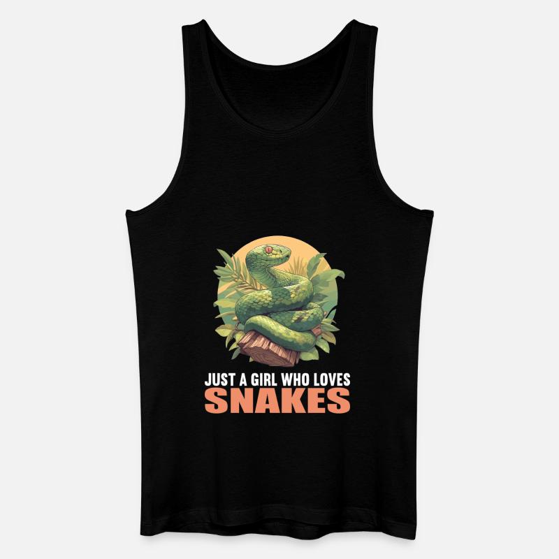 Slanger Slange - Økologisk tanktop til mænd - sort