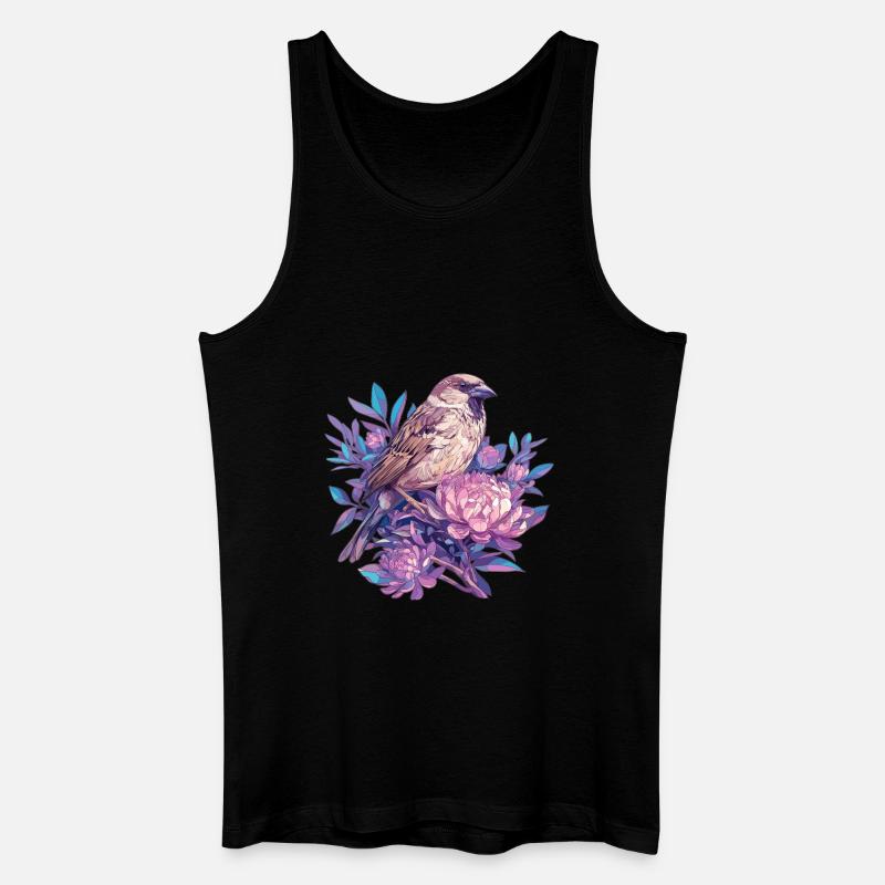 Spatzen Spatz - Männer Bio Tank Top - Schwarz