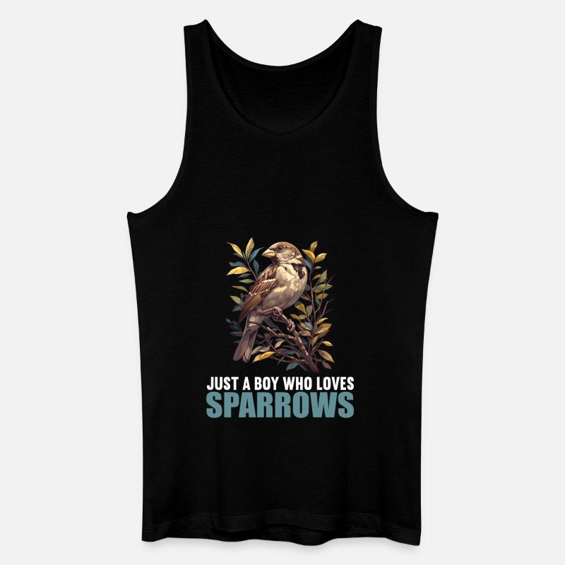 Spatzen Spatz - Männer Bio Tank Top - Schwarz