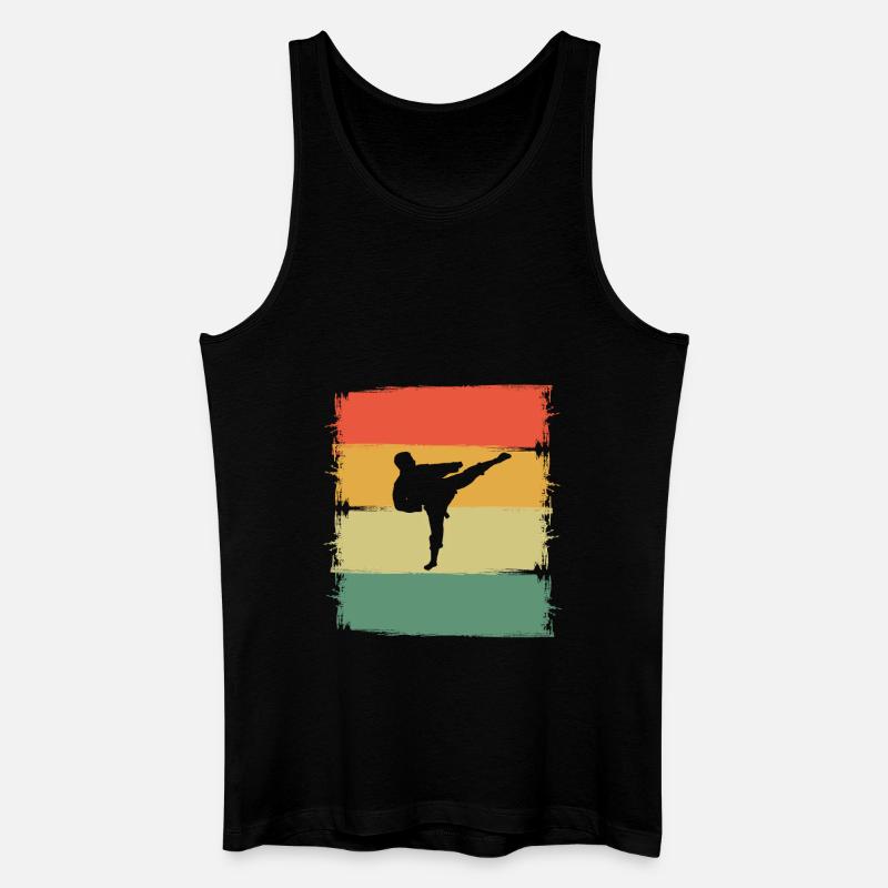 Karate - Männer Bio Tank Top - Schwarz