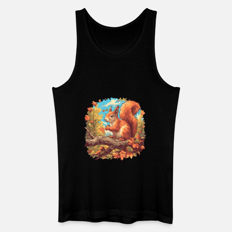 Eichhörnchen - Männer Bio Tank Top - Schwarz