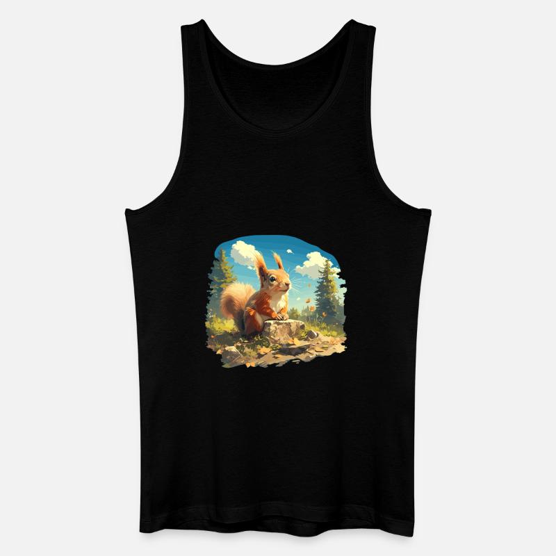 Eichhörnchen - Männer Bio Tank Top - Schwarz