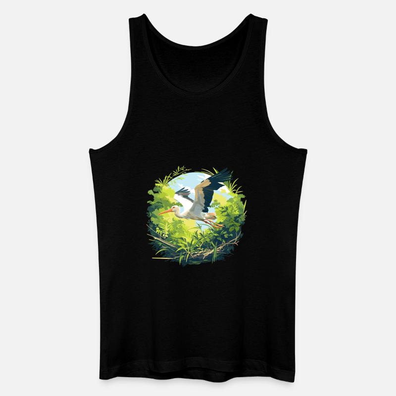 Störche Storch - Männer Bio Tank Top - Schwarz