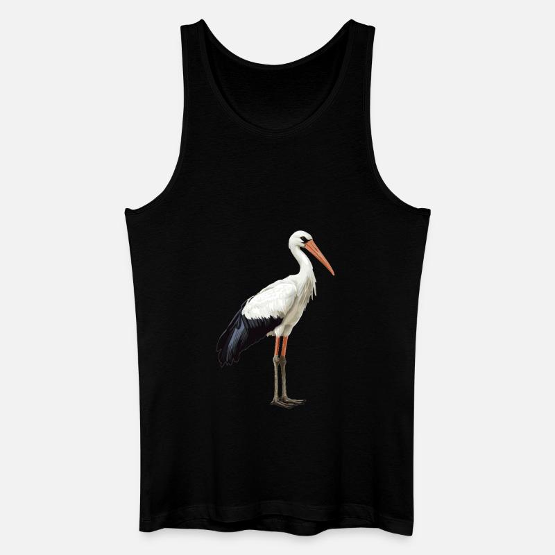 Störche Storch - Männer Bio Tank Top - Schwarz