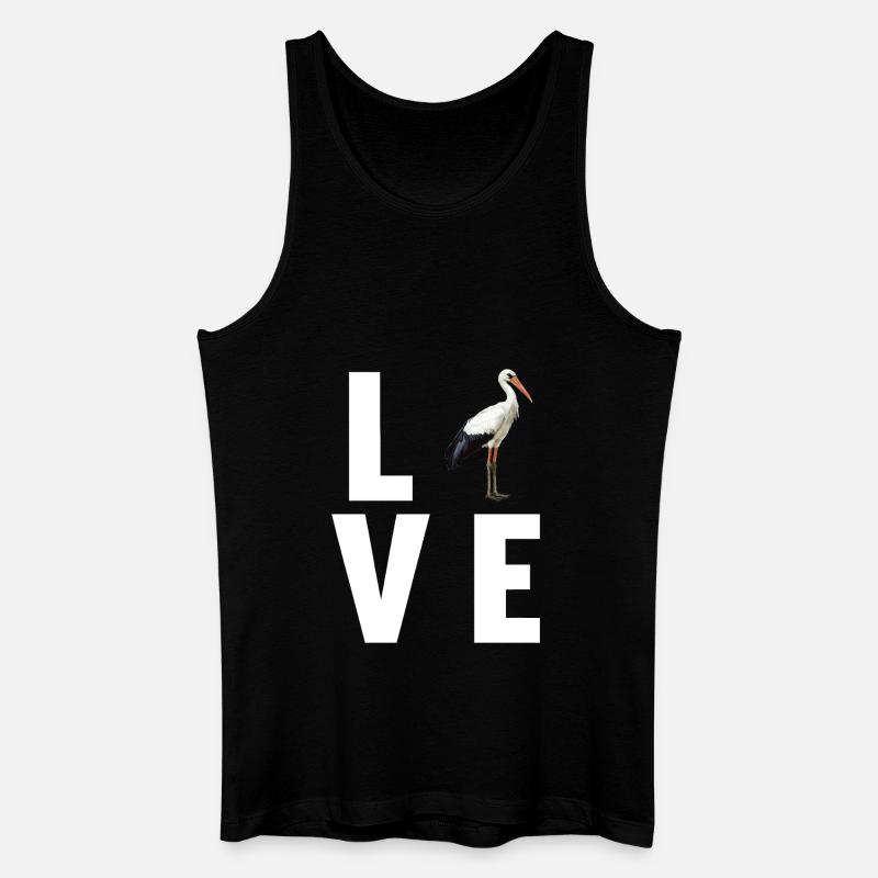 Störche Storch - Männer Bio Tank Top - Schwarz