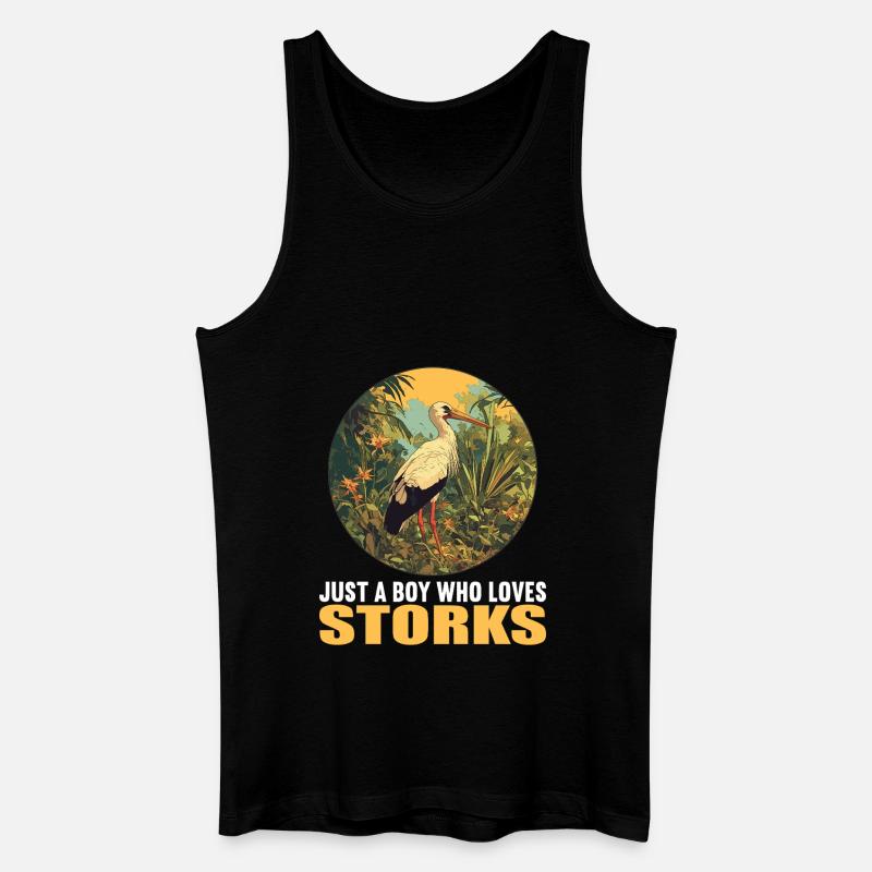 Störche Storch - Männer Bio Tank Top - Schwarz