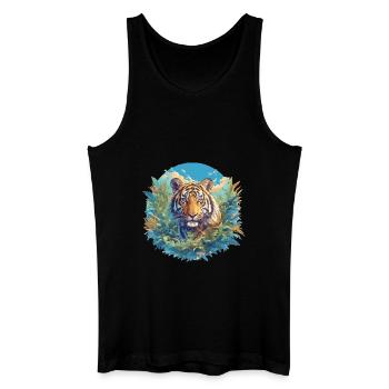 Sumatra-Tiger - Männer Bio Tank Top - Schwarz - Vorne