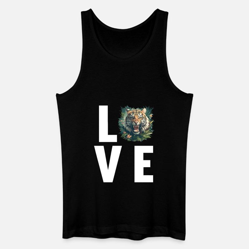 Sumatra-Tiger - Männer Bio Tank Top - Schwarz