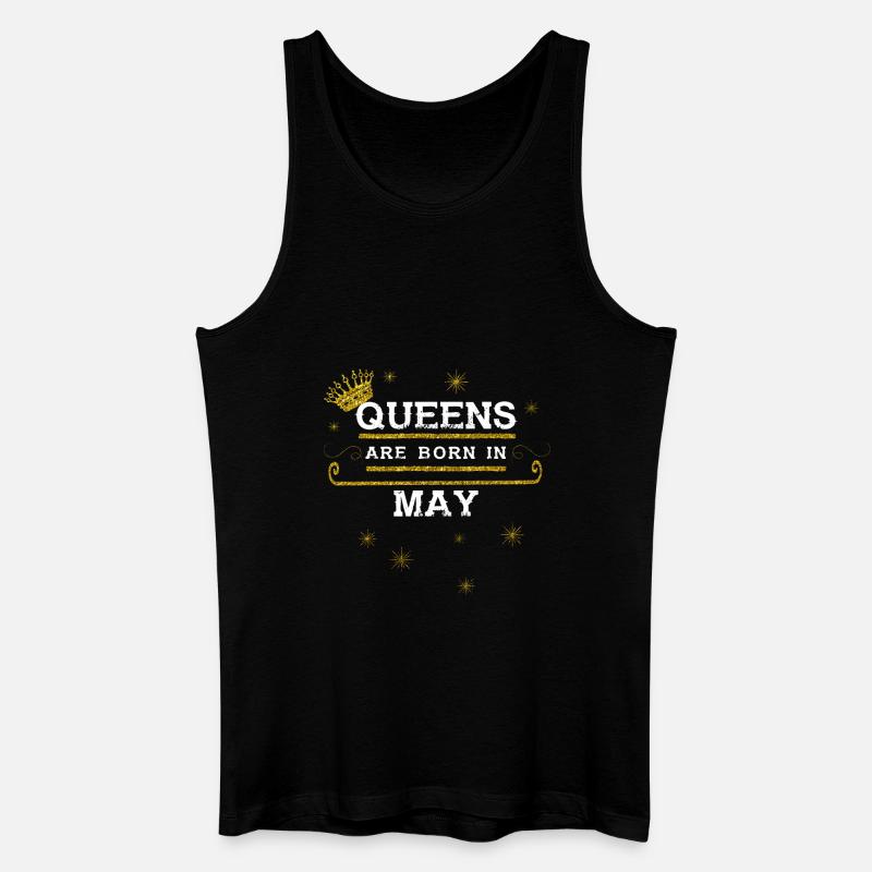 queens born MAY - Männer Bio Tank Top - Schwarz