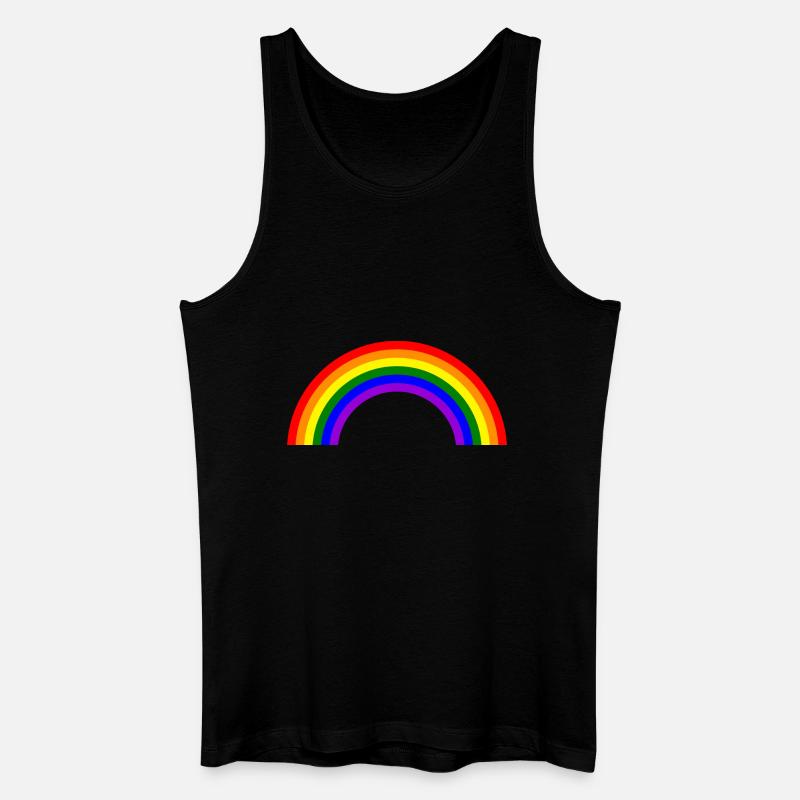 Regenbogen - Männer Bio Tank Top - Schwarz