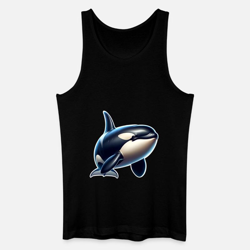 Orca Killer Whale - Men’s Organic Tank Top - black
