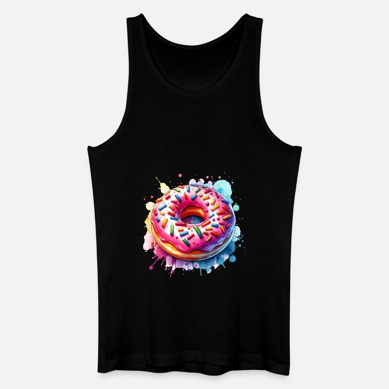 Donut - Männer Bio Tank Top - Schwarz