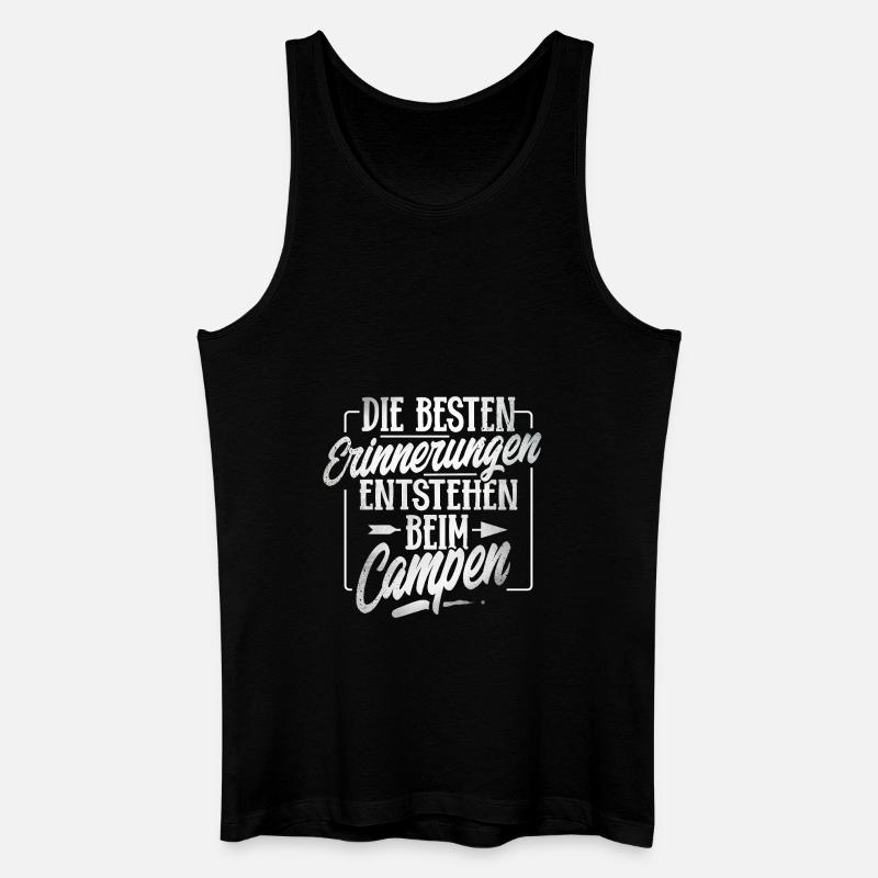 Camping - Männer Bio Tank Top - Schwarz