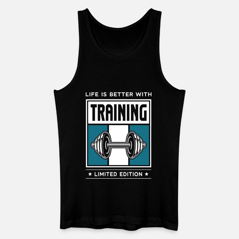 Training - Männer Bio Tank Top - Schwarz