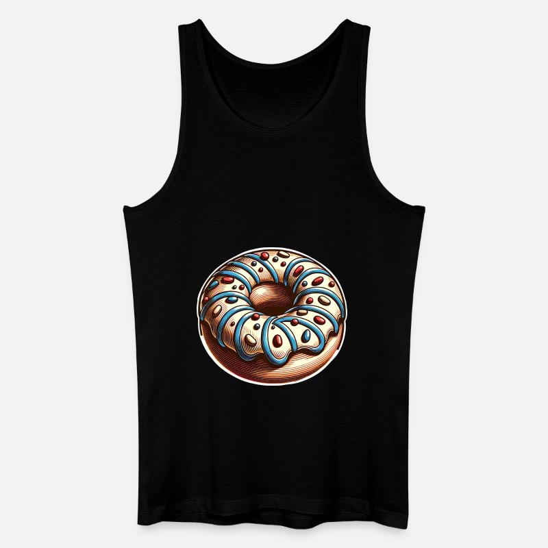 Donut - Männer Bio Tank Top - Schwarz
