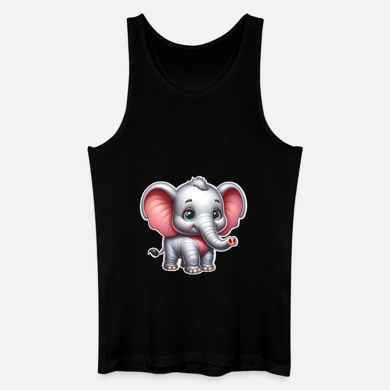 Éléphant - Débardeur bio Homme - noir