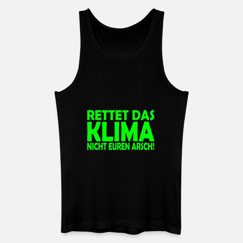 Klima retten - Männer Bio Tank Top - Schwarz