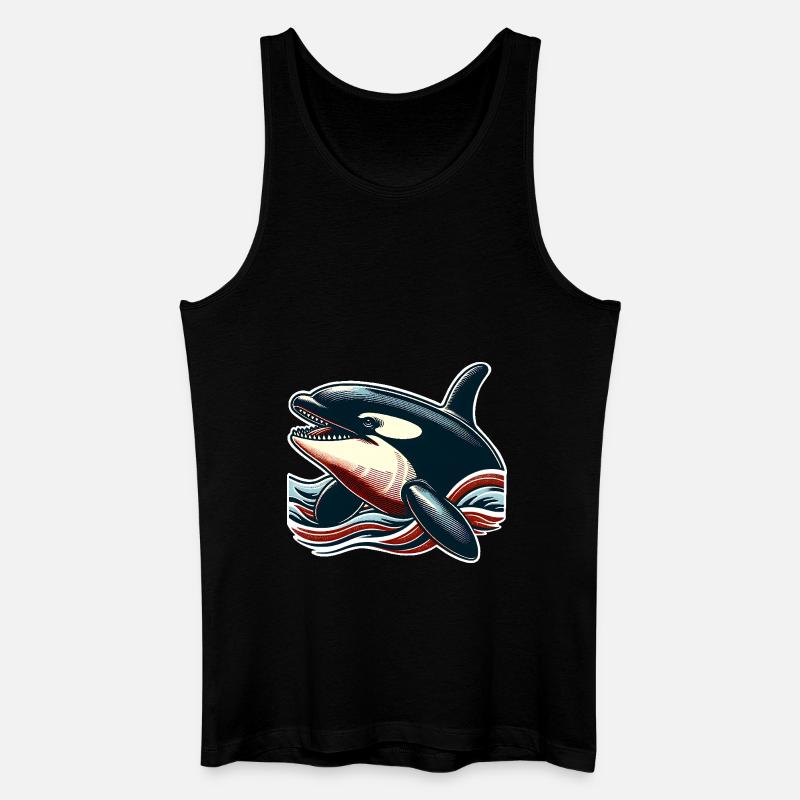 Orca Schwertwal - Männer Bio Tank Top - Schwarz