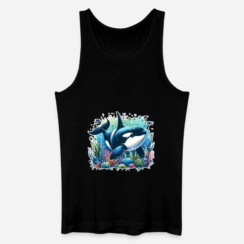 Orca Schwertwal - Männer Bio Tank Top - Schwarz