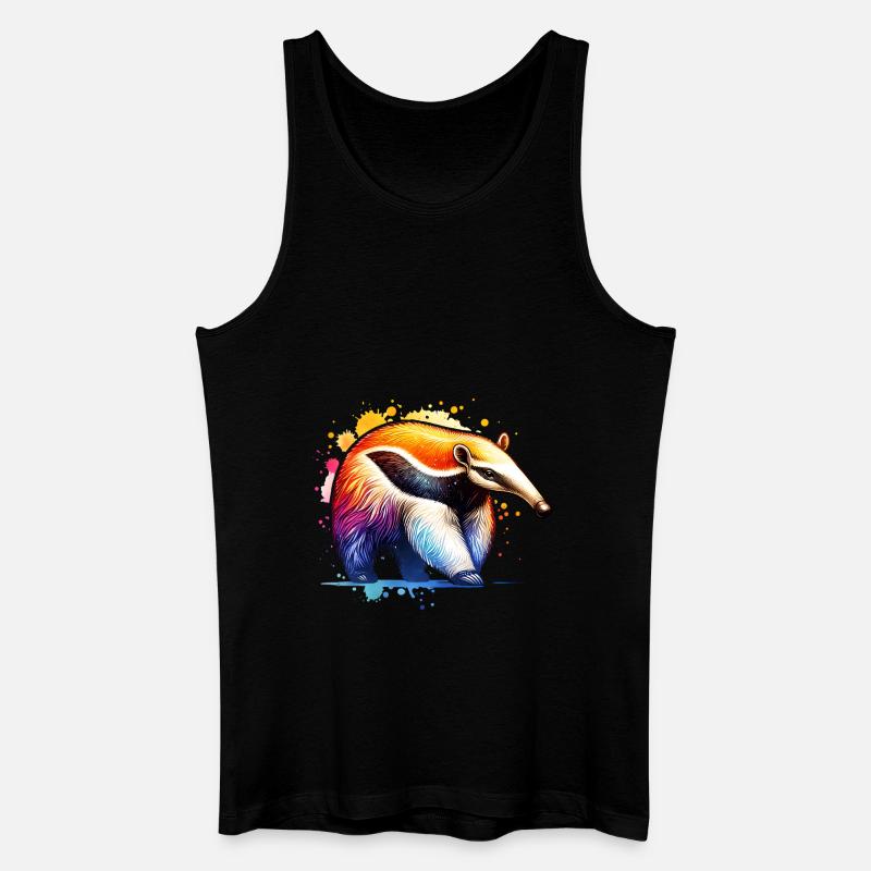 Ameisenbär - Männer Bio Tank Top - Schwarz