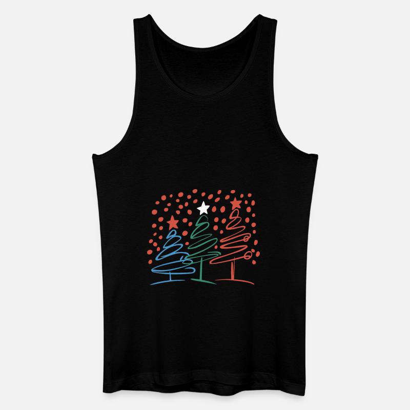 Weihnachtsbaum Christbaum Weihnachten - Männer Bio Tank Top - Schwarz