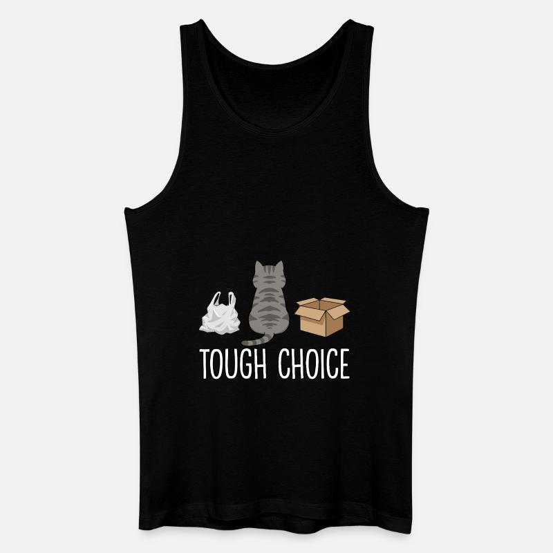Harte Wahl Lustiger Katzenspruch - Männer Bio Tank Top - Schwarz