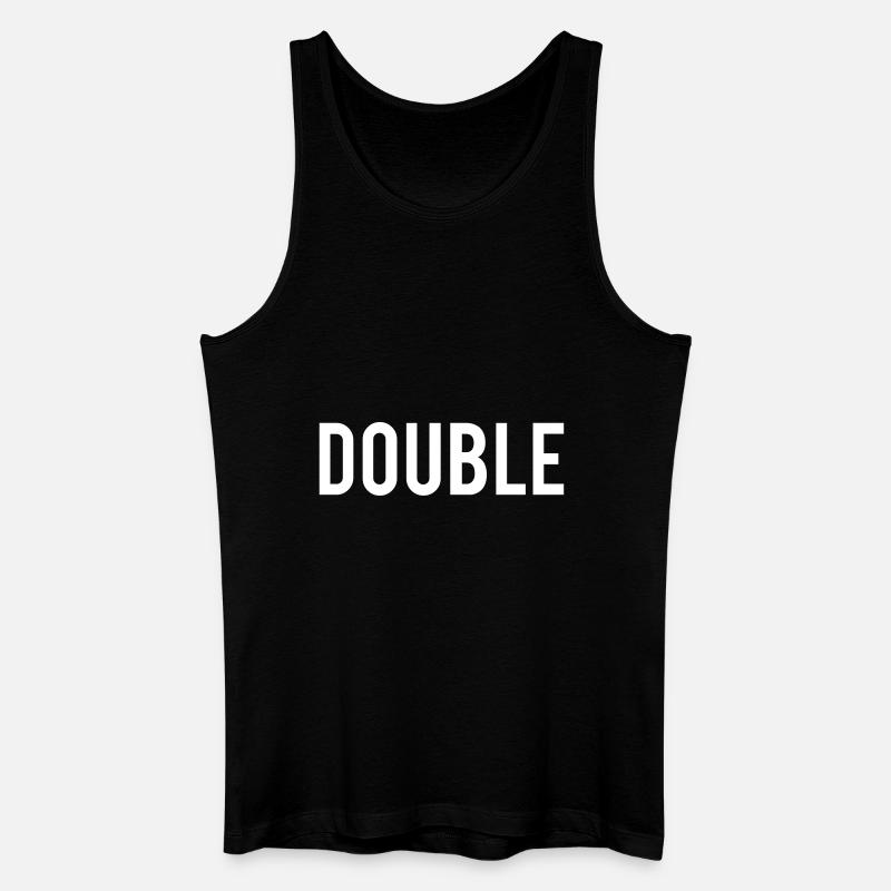 Double Trouble - Männer Bio Tank Top - Schwarz