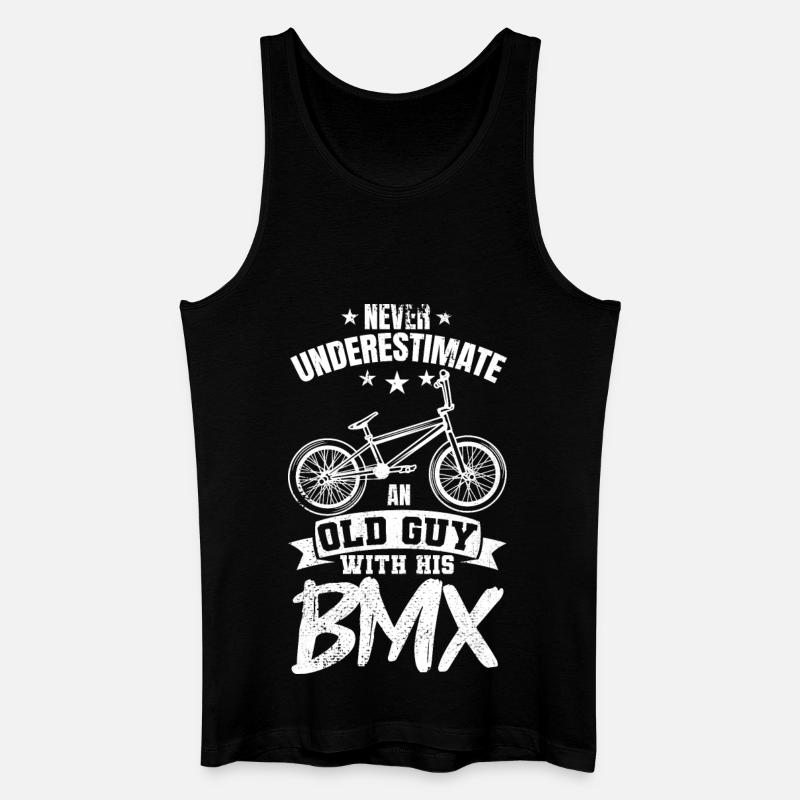BMX Opa - Männer Bio Tank Top - Schwarz