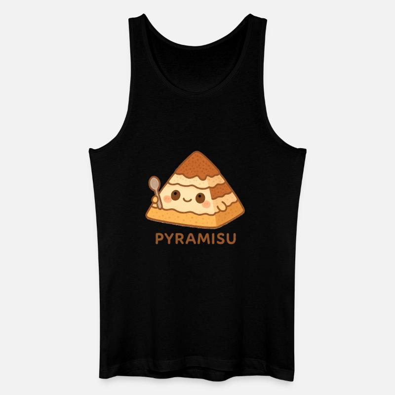 Pyramisu Kawaii Tiramisu - Männer Bio Tank Top - Schwarz