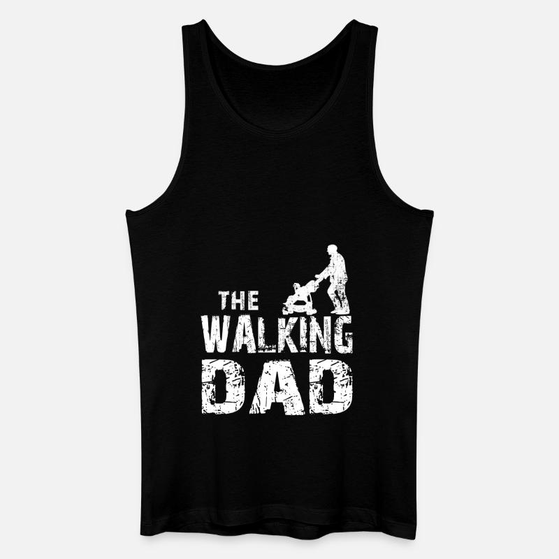 Walking DAD - Männer Bio Tank Top - Schwarz
