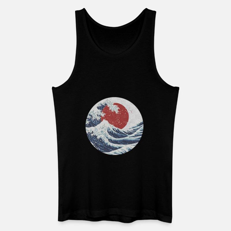 Wilde Meerlandschaft - Männer Bio Tank Top - Schwarz