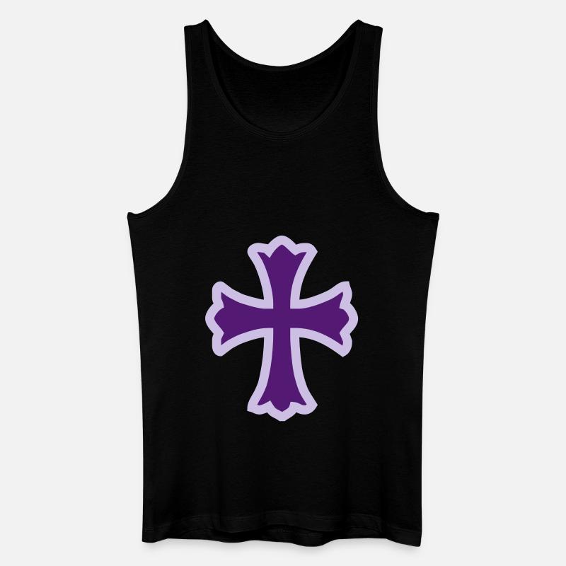 kreuz - Männer Bio Tank Top - Schwarz