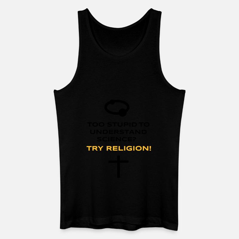 Science vs. Religion - Männer Bio Tank Top - Schwarz