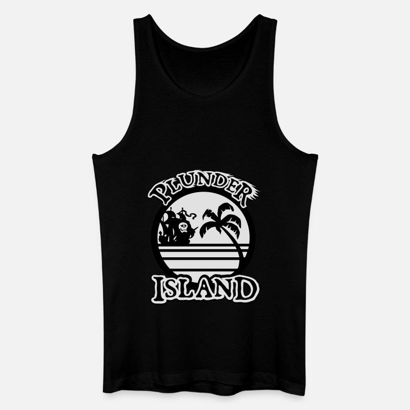 Plunder Island - Männer Bio Tank Top - Schwarz