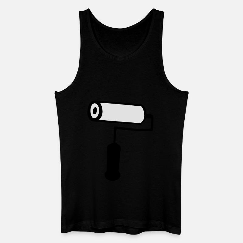 Farbroller Hausmaler Baumalerei - Männer Bio Tank Top - Schwarz