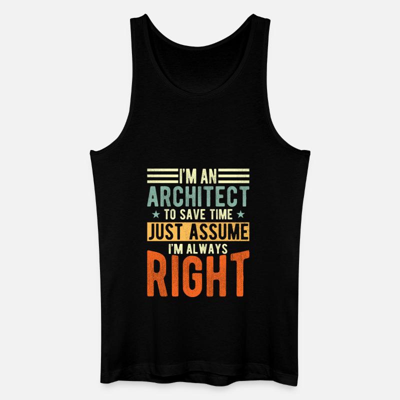 Architekt - Männer Bio Tank Top - Schwarz