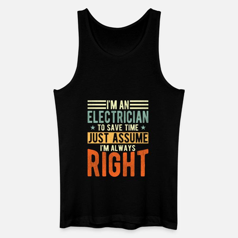 Elektriker - Männer Bio Tank Top - Schwarz