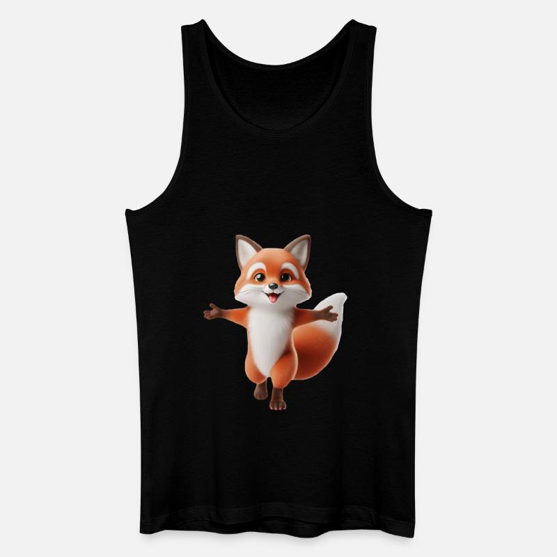 Fuchs 2 - Männer Bio Tank Top - Schwarz