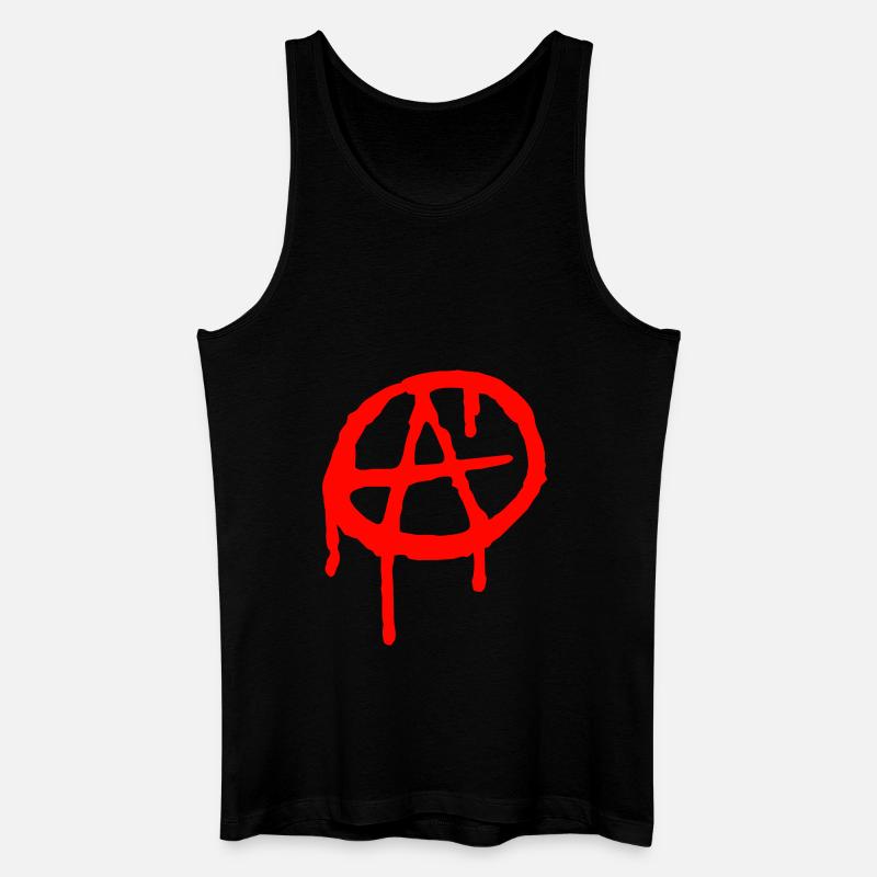 Anarchy A - Männer Bio Tank Top - Schwarz
