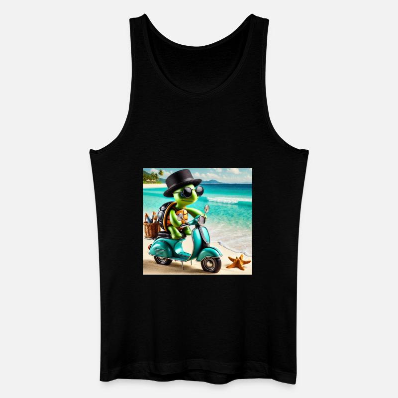 Strand-Bösewicht - Männer Bio Tank Top - Schwarz