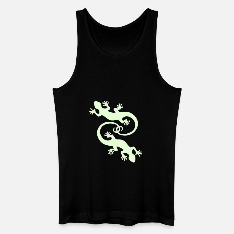 BALI - GECKO TWINS - Männer Bio Tank Top - Schwarz