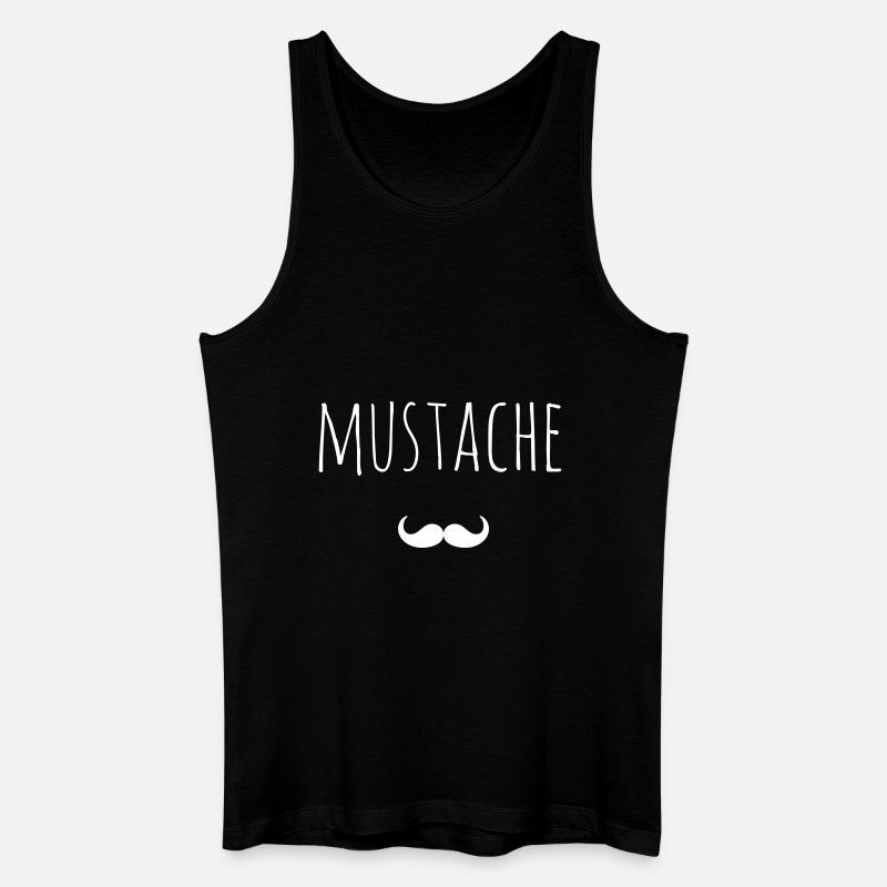 Mustache Bart Geschenk Idee - Männer Bio Tank Top - Schwarz