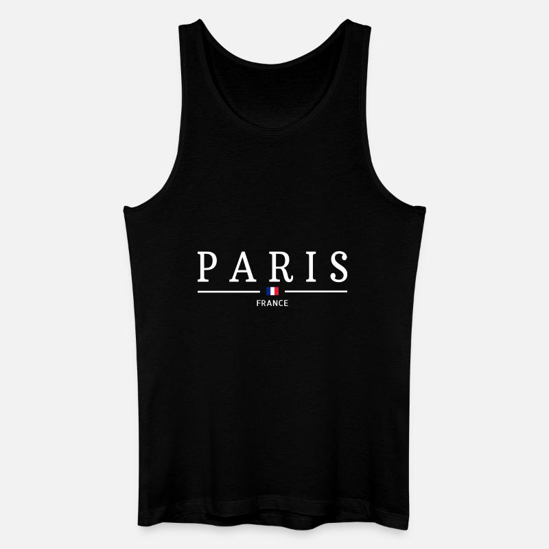 PARIS - Männer Bio Tank Top - Schwarz